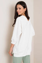 Women's Sweatshirt - V-Neck With Oversized Fit - Guocali