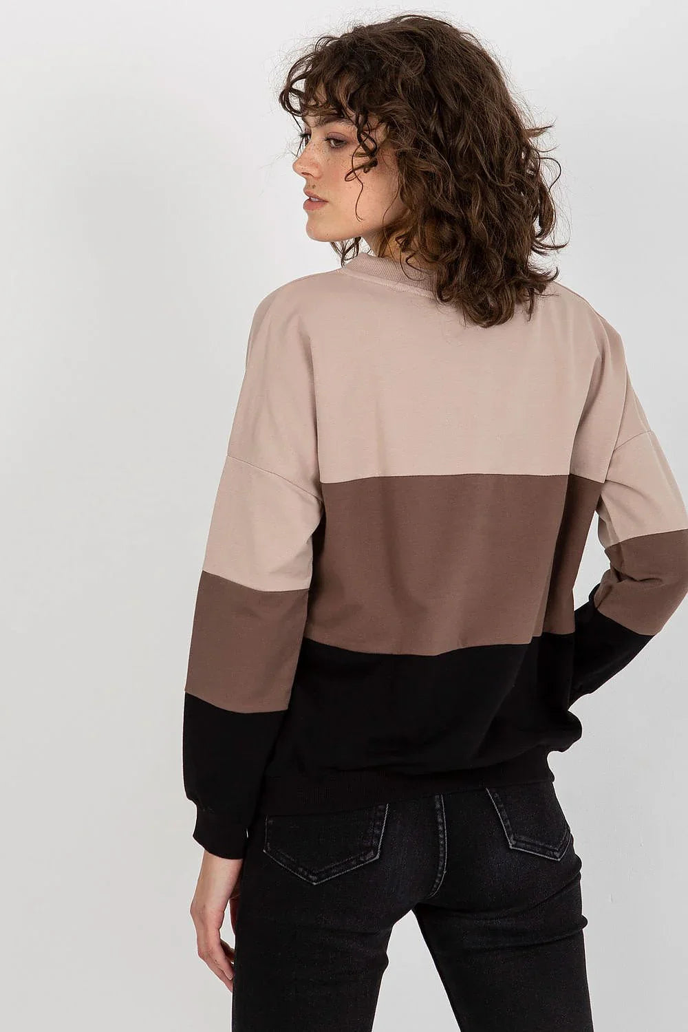 Women's Sweatshirt - V-Neck With Regular Fit - Guocali