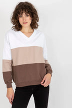Women's Sweatshirt - V-Neck With Regular Fit - Guocali
