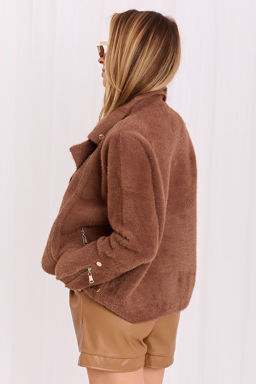 Women's Transitional Casual Jacket – Brown – Jacket | GUOCALI – view 3