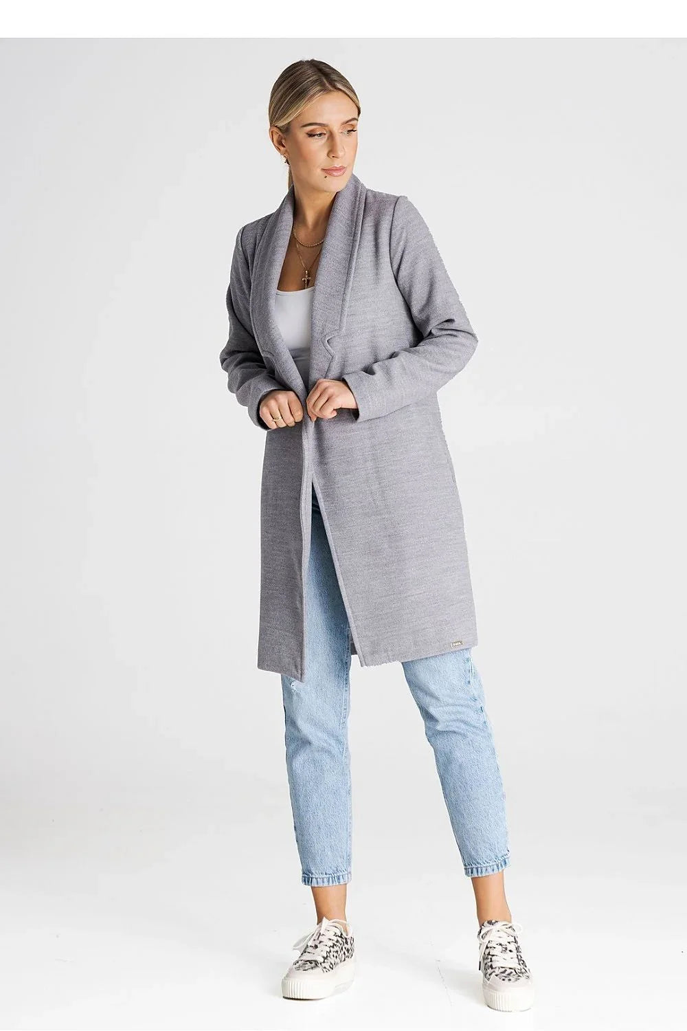 Women's Wrap Coat - With Pockets Minimalist - Guocali