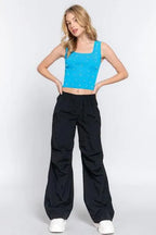 GucaeditWomen Top - Pearl Detail Crop Tank Top